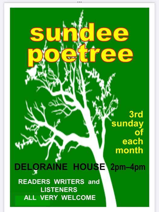 sundee poetree flyer with information including the monthly session and time