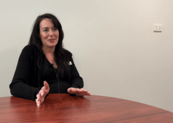 Aged Care Deloraine's Nadine Ozols chats in her office.