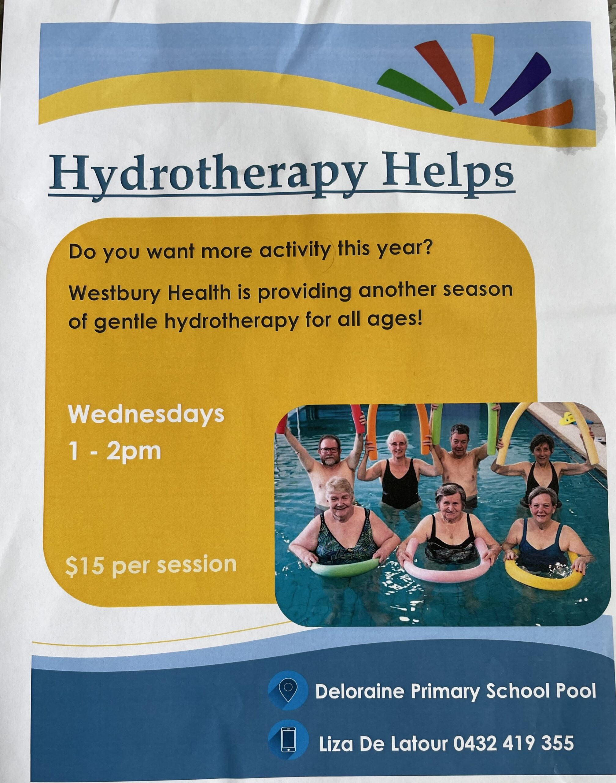 hydrotherapy helps flyer from Westbury Health