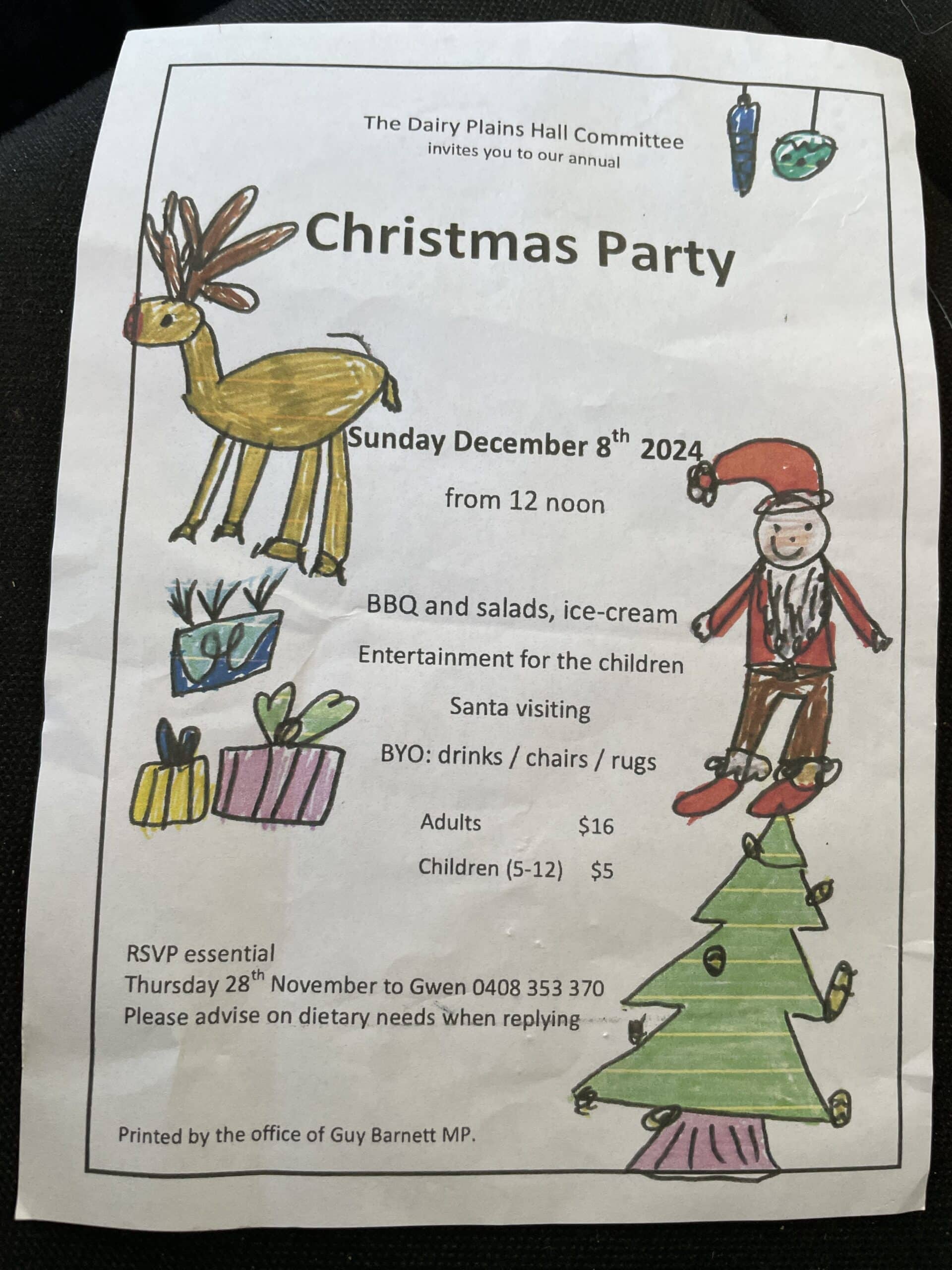 dairy plains hall christmas party