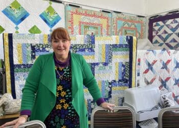 Nicky Strang in her Humble Bee Crafts studio in Deloraine
