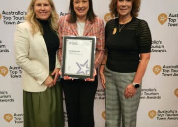 Great Western Tiers Tourism Association Secretary, Renee Hardwicke; Acting Meander Valley Mayor, Stephanie Cameron; and Meander Valley Councillor, Anne-Marie Loader at the awards breakfast held in September at Parliament House in Canberra.