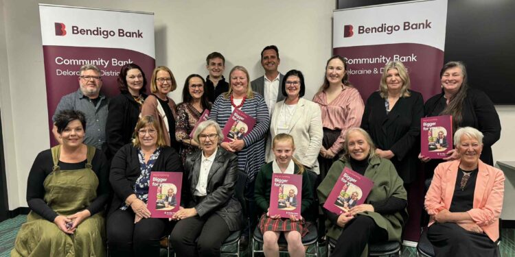 Representatives from various community groups that have received grants from Bendigo Bank for a range of projects.
