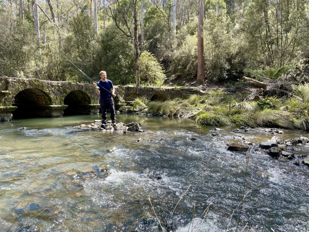 Quamby fly fishers Mitch Crowden
