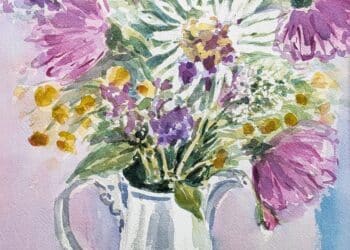 Watercolour wonders: One of three watercolours on offer by celebrated Tasmanian artist Julie McDonald at the Canvases and Cocktails event