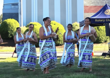 Pasifika and Timor Leste dancers at the 2025 event in Deloraine.