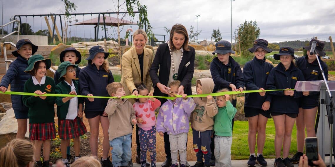 The Deloraine racecourse precinct is opened with Hon Rebecca White MP and Acting Mayor Stephanie Cameron.