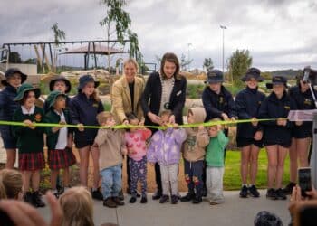 The Deloraine racecourse precinct is opened with Hon Rebecca White MP and Acting Mayor Stephanie Cameron.